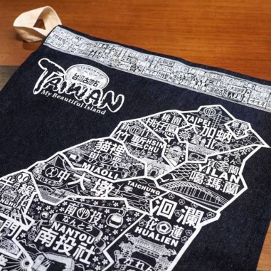 TAIWAN ANCIENT PLACE NAMES (WHITE)木子創意|臺灣古地名布掛布地圖 白色