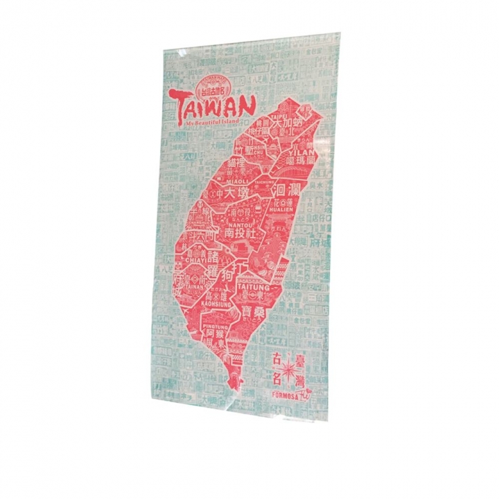 TAIWAN ANCIENT PLACE NAMES (WHITE)木子創意｜臺灣古地名布掛布地圖 雙色