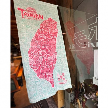 TAIWAN ANCIENT PLACE NAMES (WHITE)木子創意｜臺灣古地名布掛布地圖 雙色