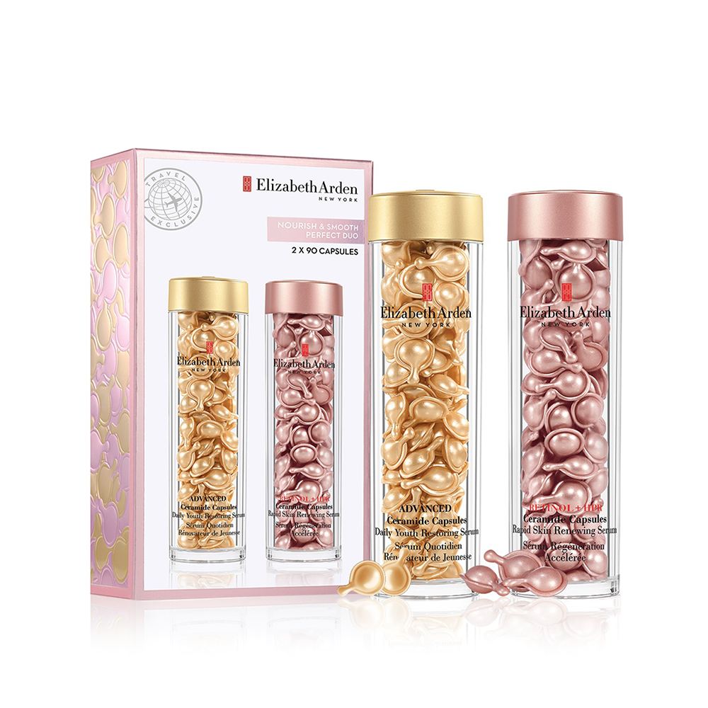 Elizabeth Arden 超進化黃金導航膠囊及HPR玫瑰金抗痕膠囊日夜雙品套裝特惠組