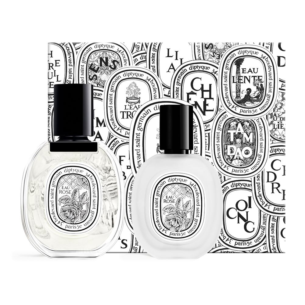 diptyque Eau Rose(玫瑰)髮香噴霧及淡香水禮盒