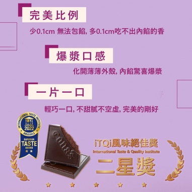 Cona's 妮娜|iTQi食品米其林2星獎 醇濃薄片夾心巧克力