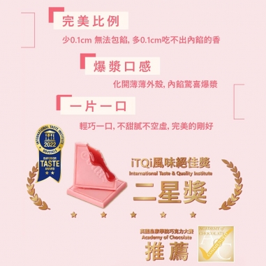 Cona's 妮娜|iTQi食品米其林2星獎 草莓薄片夾心巧克力