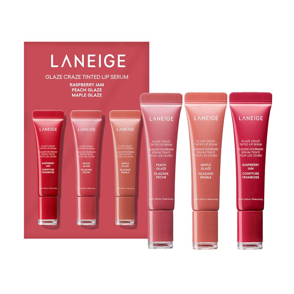 Laneige 甜甜圈澎潤水唇釉 3支裝套組