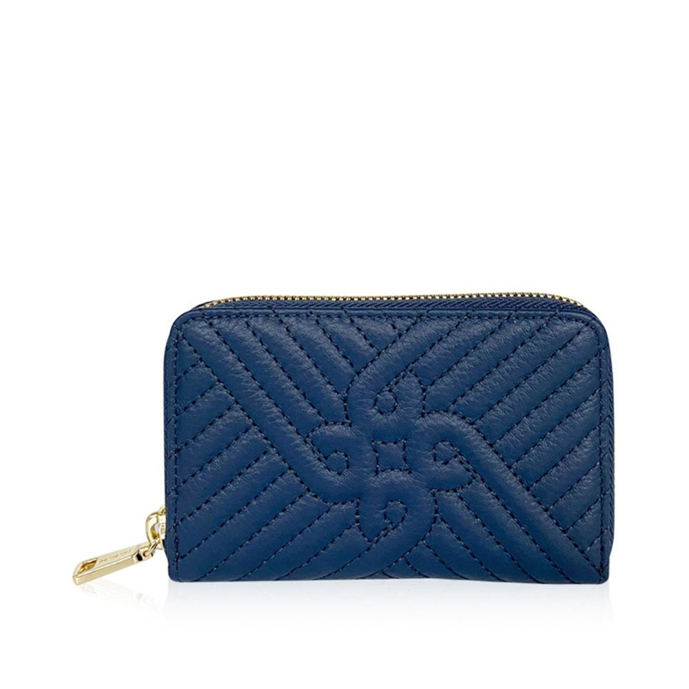 borsalini BORSALINI 3F經典再現ㄇ型零錢鎖包藍