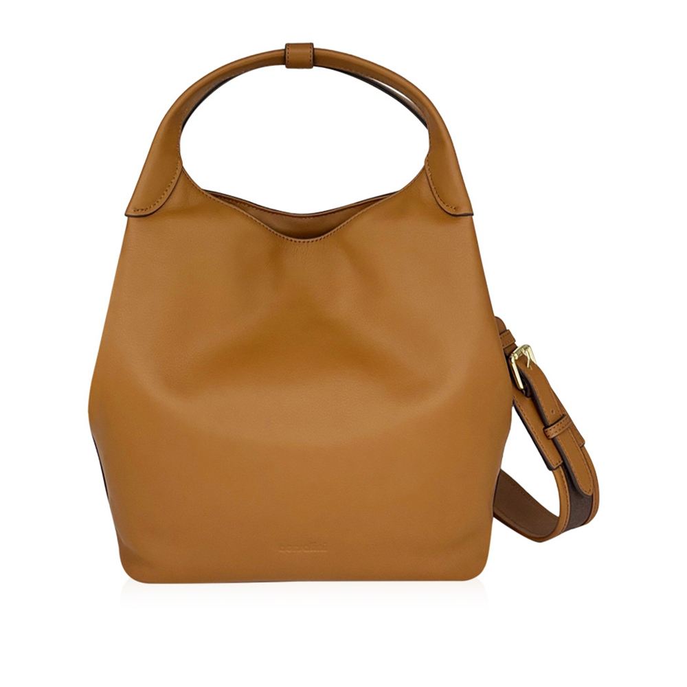 borsalini BORSALINI 率性通勤雙把包大+帶 焦糖