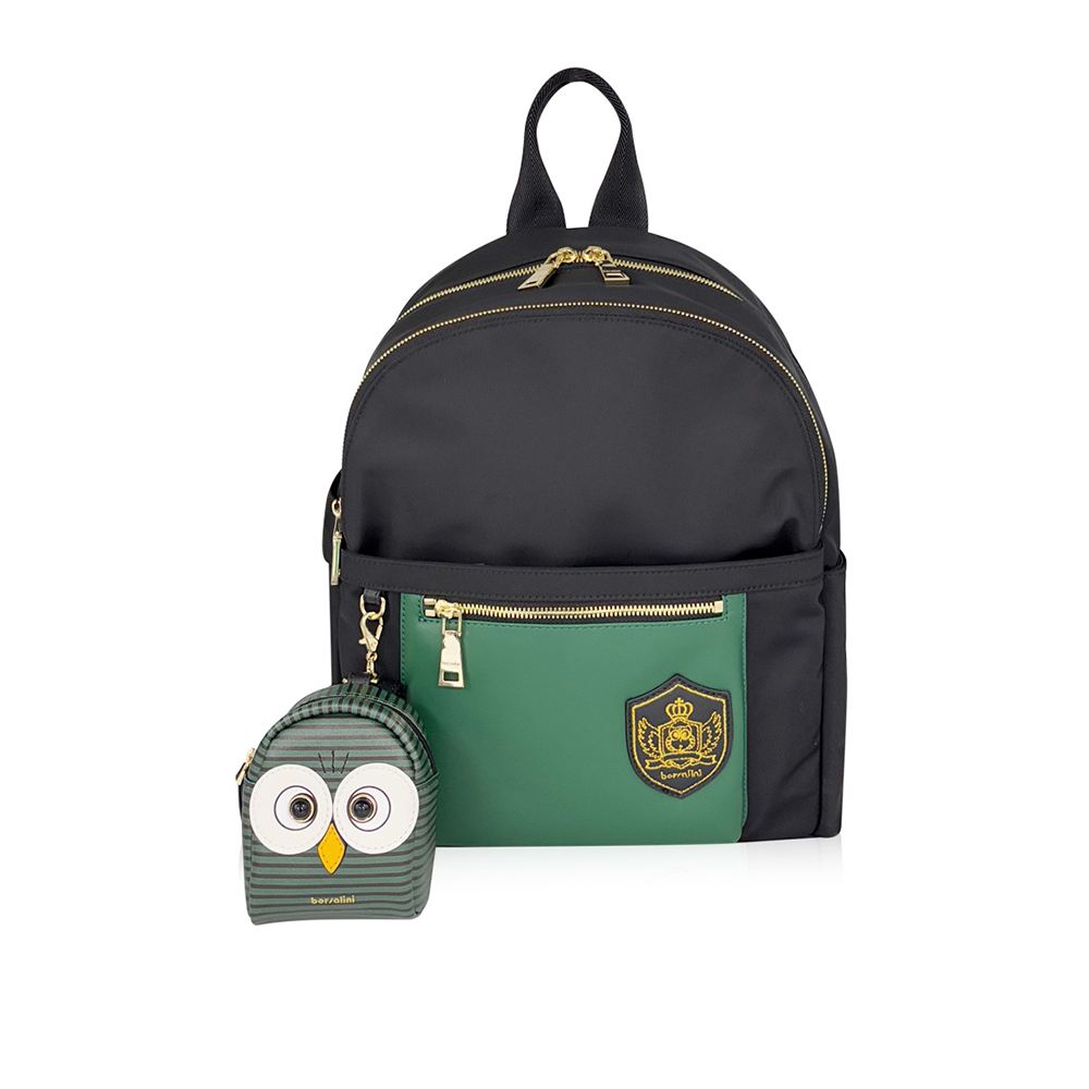 borsalini BORSALINI 徽章子母後背包 黑