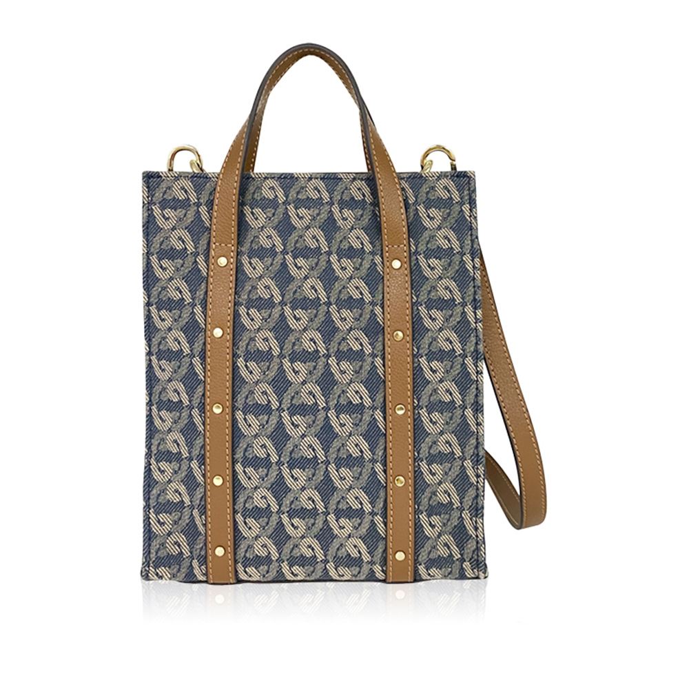 borsalini BORSALINI 復刻單寧小琴譜包+長帶 咖