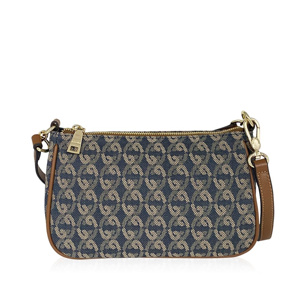 borsalini BORSALINI 復刻單寧小肩包+長帶 咖