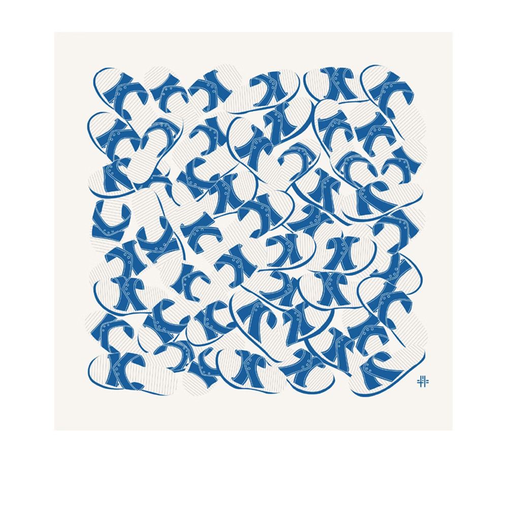 錦源興 錦源興｜臺灣設計製造 Cosi 聯名藍白拖純棉手帕巾