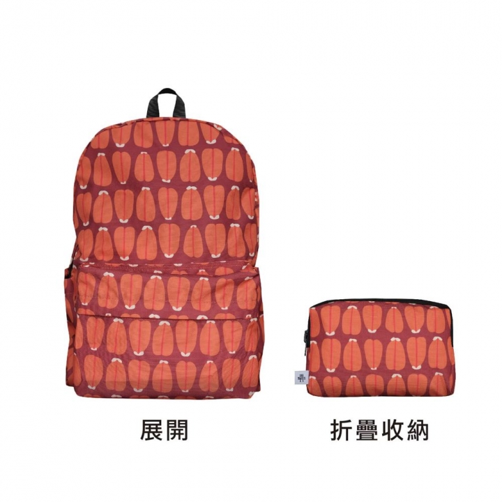 錦源興｜臺灣設計製造 烏魚子折疊後背包 (紅色)