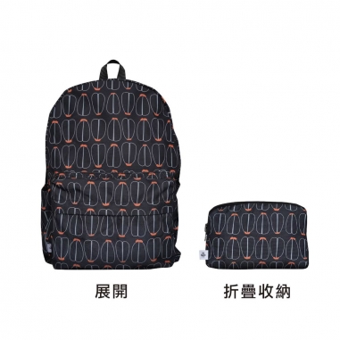 錦源興｜臺灣設計製造 烏魚子折疊後背包 (黑色)