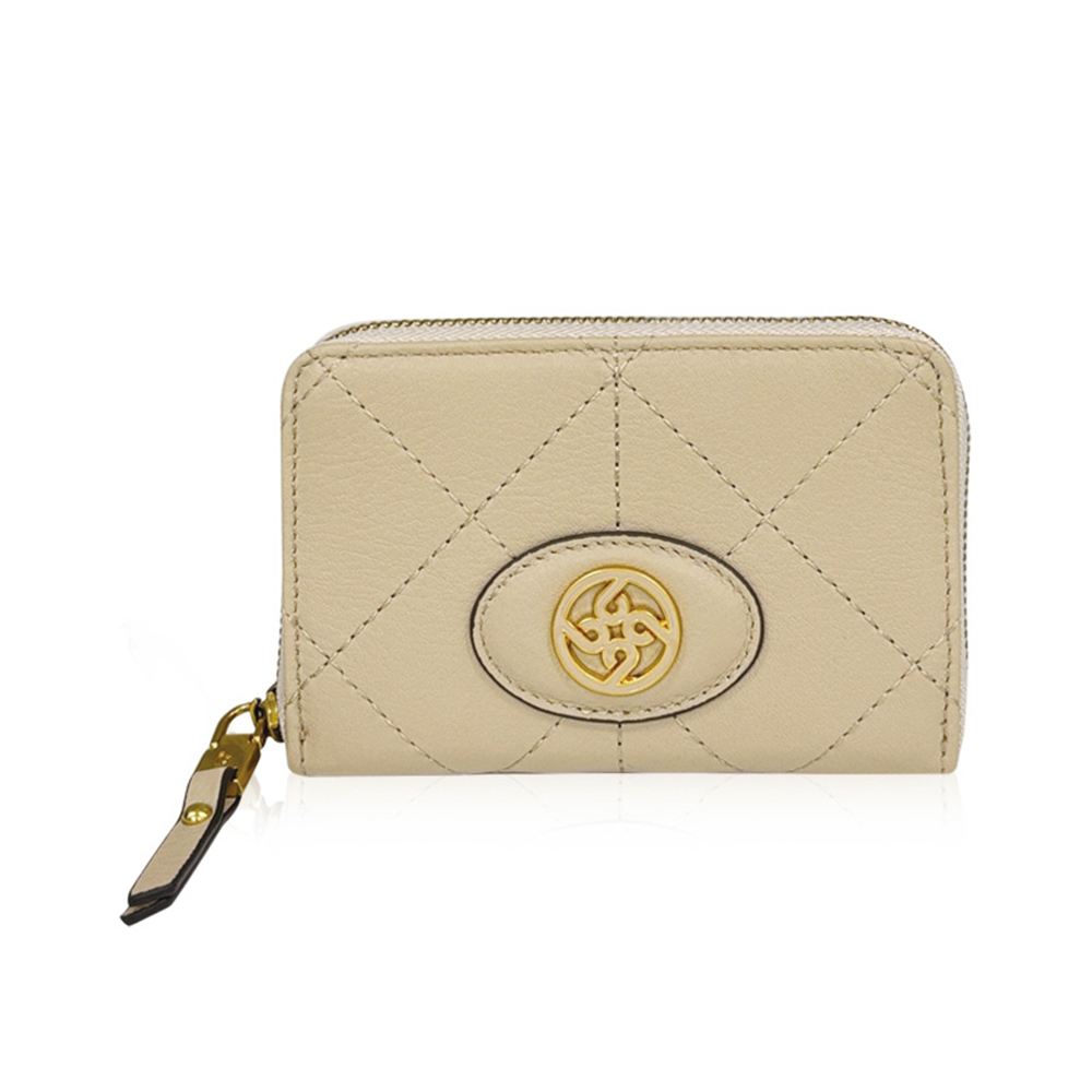 borsalini BSL幾何飾線零錢卡夾 藍