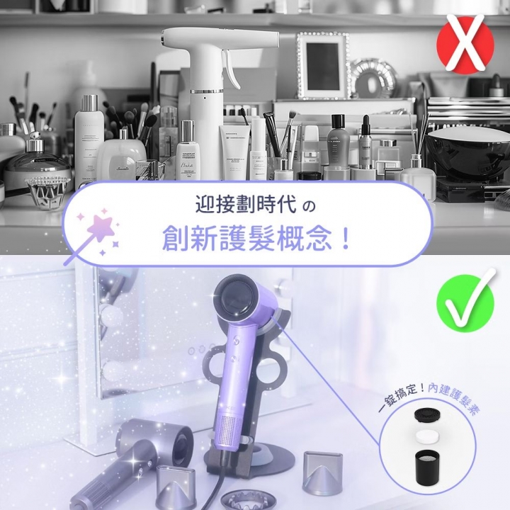 DIKE 等離子溫控護髮吹風機 (含支架) HBF210PL 繁星紫【廠商直寄】