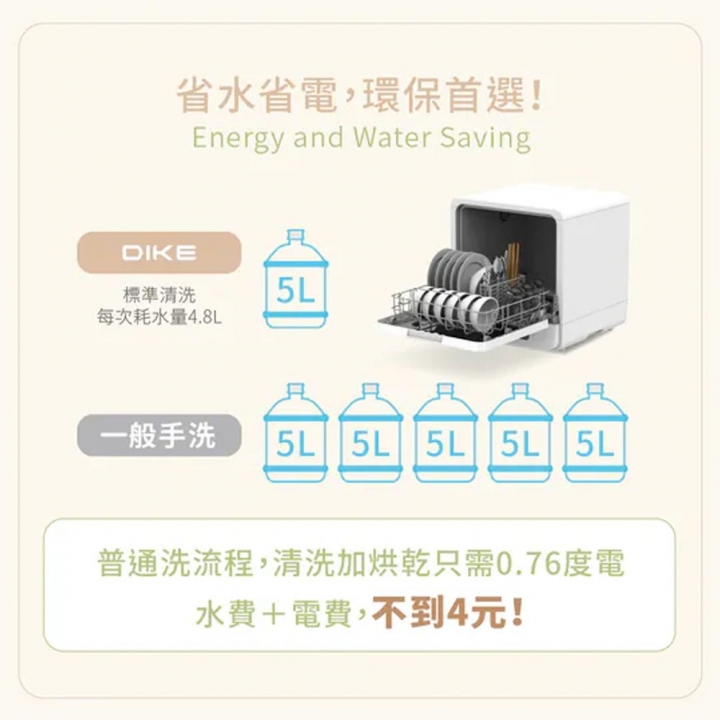 DIKE 全自動臭氧烘乾洗碗機 (HKE700 )【廠商直寄】(8/30後陸續出貨)
