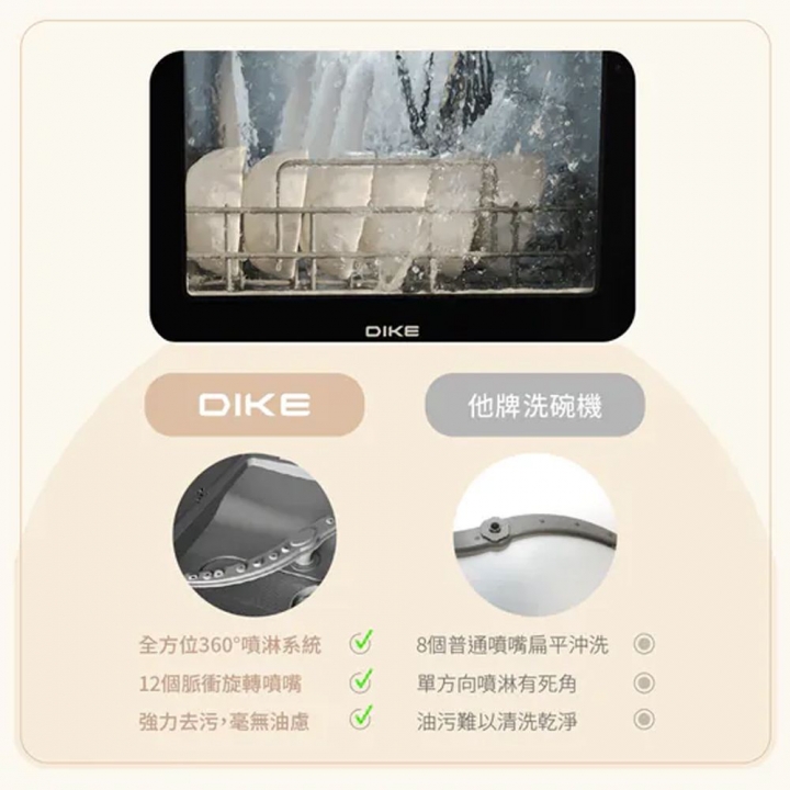 DIKE 全自動臭氧烘乾洗碗機 (HKE700 )【廠商直寄】(8/30後陸續出貨)