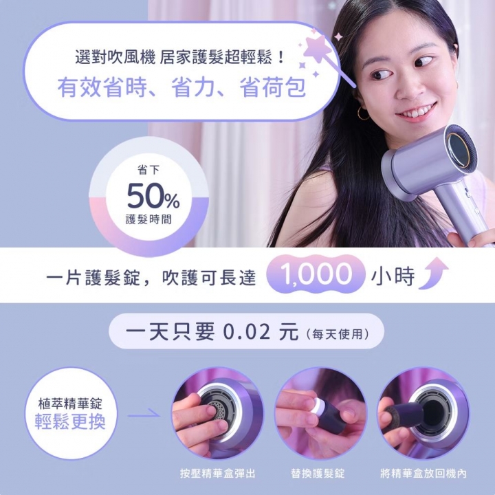 DIKE 等離子溫控護髮吹風機 (含支架) HBF210GY 太空灰【廠商直寄】