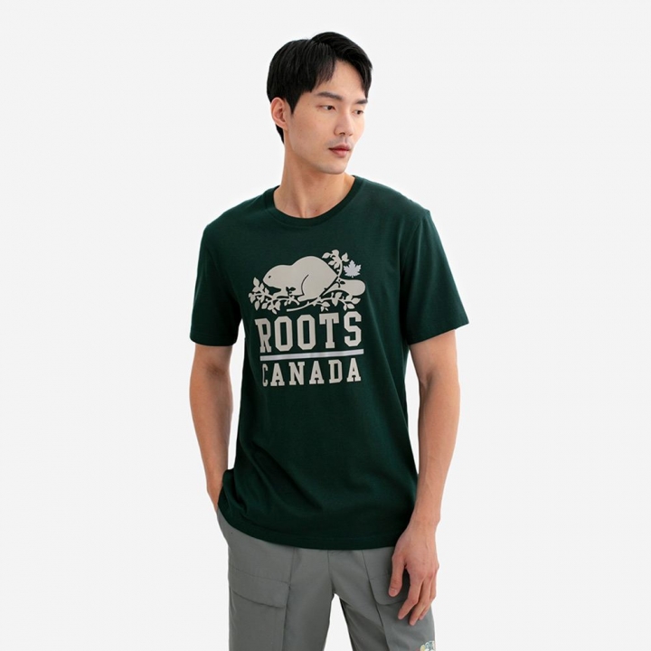 ROOTS CANADA T-SHIRTRoots 男裝-ROOTS CANADA 短袖上衣