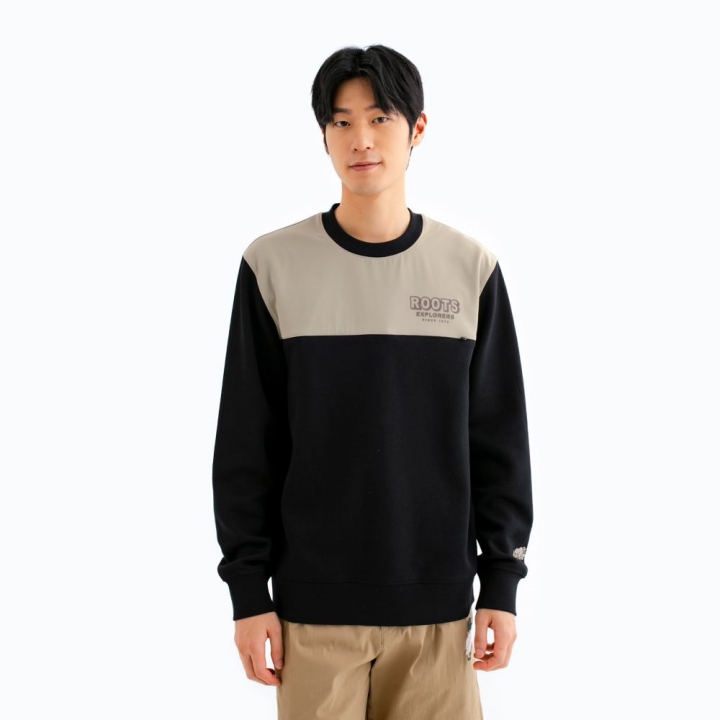 ROOTS EXPLORERS CREWRoots 男裝-ROOTS EXPLORERS 圓領上衣