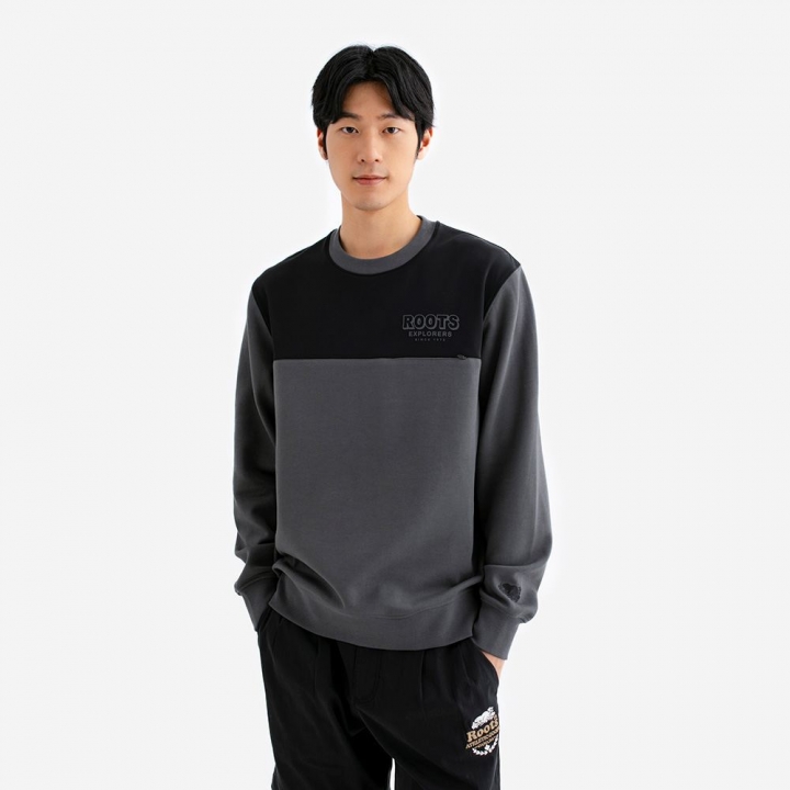 ROOTS EXPLORERS CREWRoots 男裝-ROOTS EXPLORERS 圓領上衣