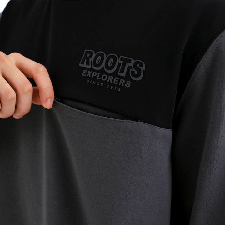 ROOTS EXPLORERS CREWRoots 男裝-ROOTS EXPLORERS 圓領上衣