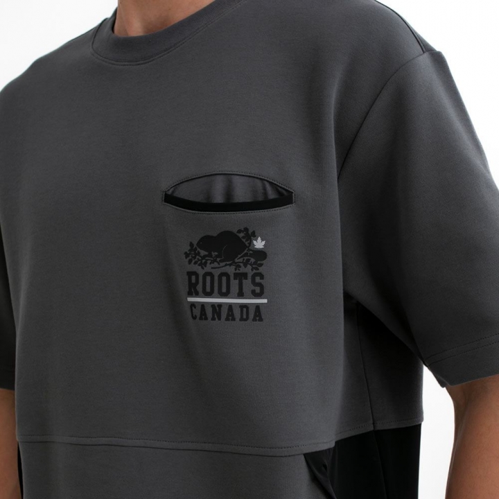 ROOTS CANADA BLOCKED SWEAT TOPRoots 男裝-ROOTS CANADA BLOCKED 圓領上衣