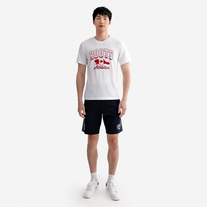ROOTS ATHLETICS ARCH SLIM SHORTRoots 男裝-ROOTS ATHLETICS ARCH 棉短褲