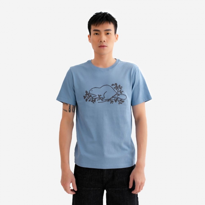 NOVELTY BEAVER SLIM T-SHIRTRoots 男裝-NOVELTY BEAVER SLIM 短袖上衣