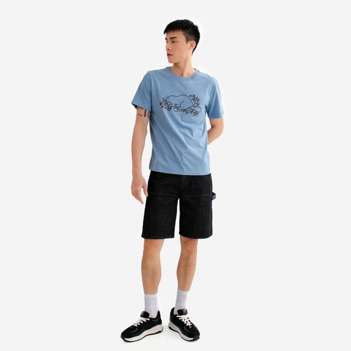 NOVELTY BEAVER SLIM T-SHIRTRoots 男裝-NOVELTY BEAVER SLIM 短袖上衣