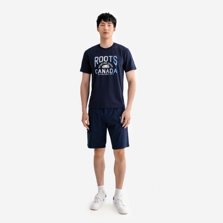 NATURE ATHLETICS WOVEN SHORTRoots 男裝-NATURE ATHLETICS WOVEN 短褲