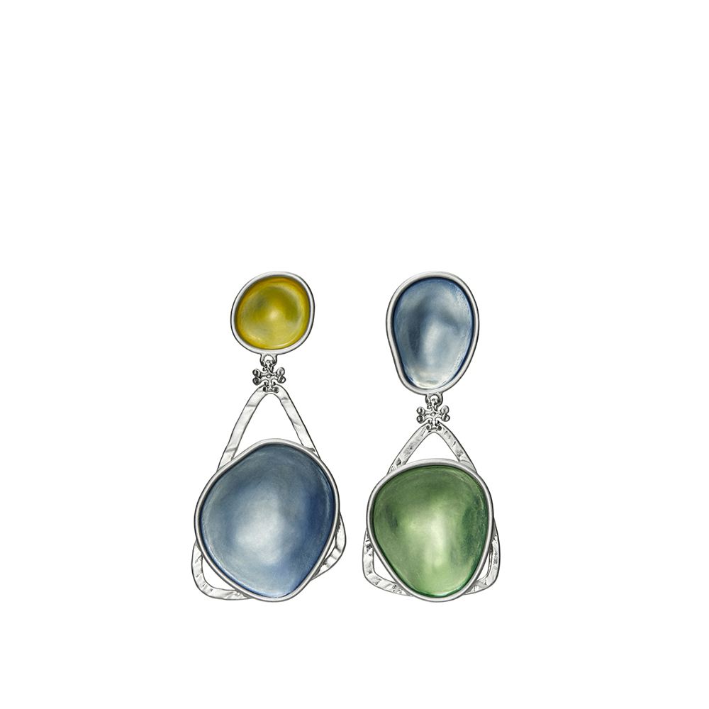 Tory Burch BRUTALIST 雙色卵石耳墜式耳環