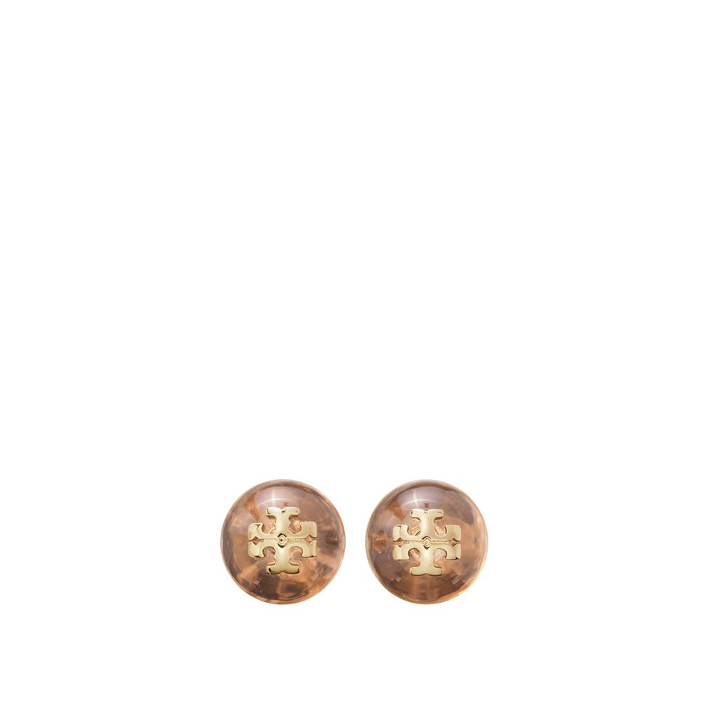 Tory Burch RESIN LOGO 貼耳式耳環