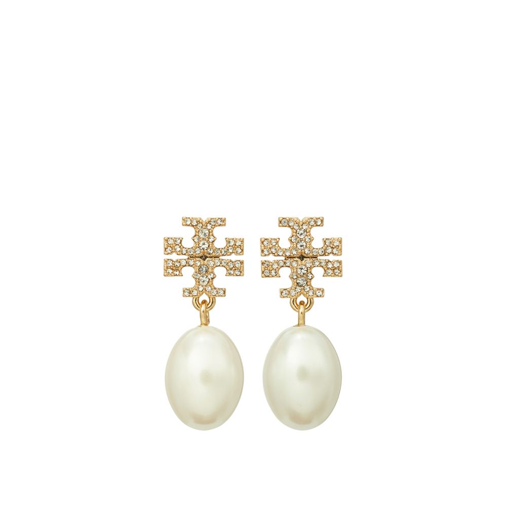 Tory Burch KIRA PAVE 珍珠吊墜耳環
