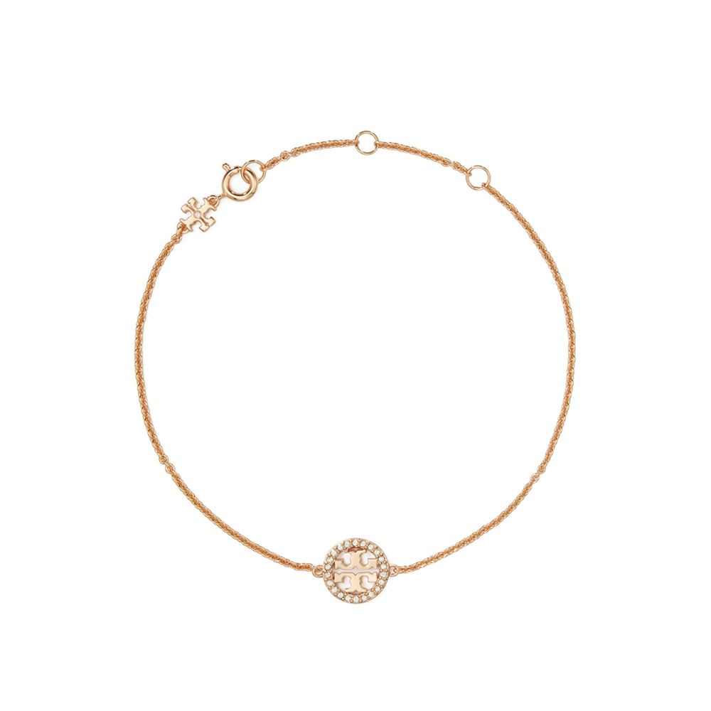 Tory Burch MILLER PAVE 雙T鑲鑽標誌手鍊