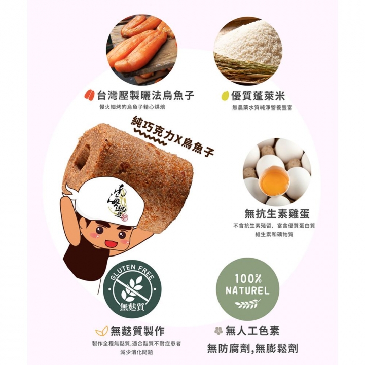 烏金旺｜烏魚子巧克力米蛋捲禮盒（預購商品）