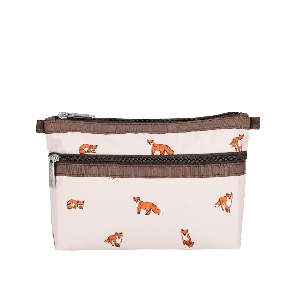 LeSportsac 雙層拉鍊化妝包