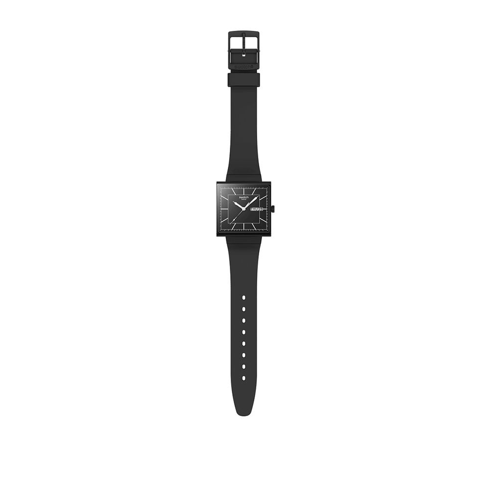 SWATCH GENT系列 WHAT IF…BLACKAGAIN?手錶-SO34B701 42MM