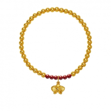 Ever Rich Jewelry昇恆昌珠寶 蘭之本質_純金串珠手鍊_綺之蘭