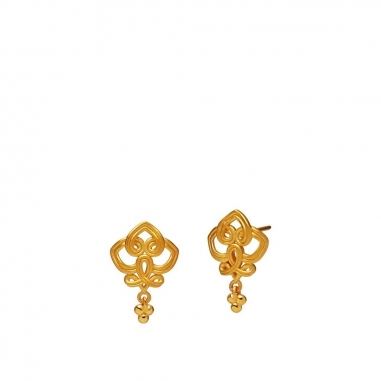 Ever Rich Jewelry昇恆昌珠寶 蘭之本質_純金耳環_合之蘭