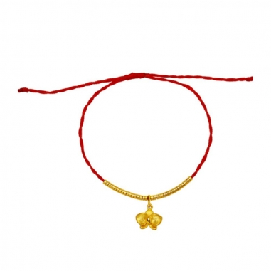 Ever Rich Jewelry昇恆昌珠寶 蘭之本質_純金紅繩手鍊_綺之蘭