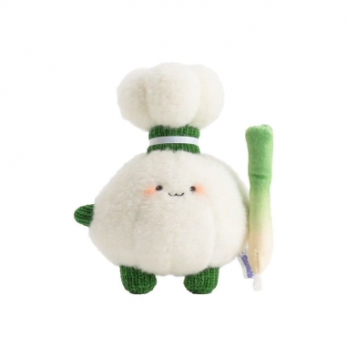 Bazuuyu芭爪娛 Bazuuyu 芭爪娛｜蔬菜家族 食材毛絨玩具可愛擺件 蒜樂絨毛 8cm