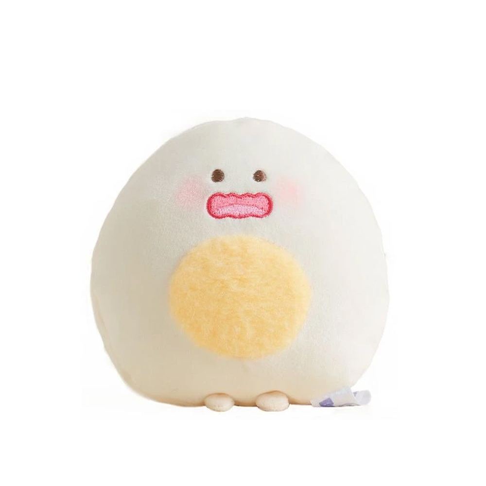 Bazuuyu Bazuuyu 芭爪娛｜火鍋店 食材毛絨玩具可愛擺件 小號半切鵪鶉蛋絨毛