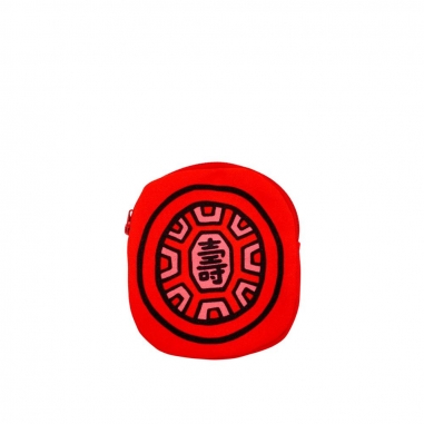 YIN TAIWANYIN TAIWAN 茚 YIN TAIWAN｜（壽）紅龜粿造型錢袋化妝包萬用收納袋