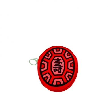 YIN TAIWANYIN TAIWAN 茚 YIN TAIWAN｜（壽）紅龜粿造型全開拉鍊式設計零錢包