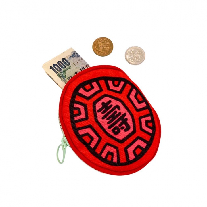 茚 YIN TAIWAN|(壽)紅龜粿造型全開拉鍊式設計零錢包