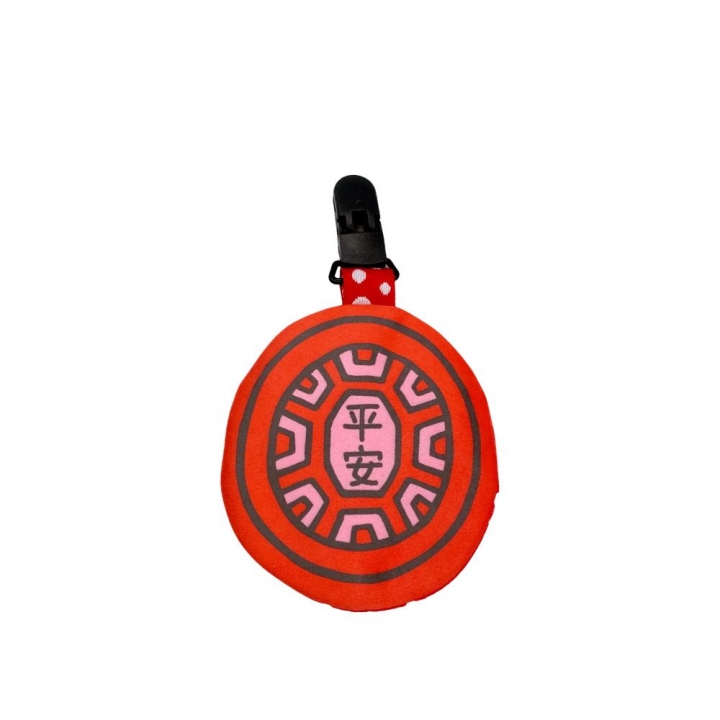 茚 YIN TAIWAN|(平安)紅龜粿造型夾式平安符袋(可放AirTag)