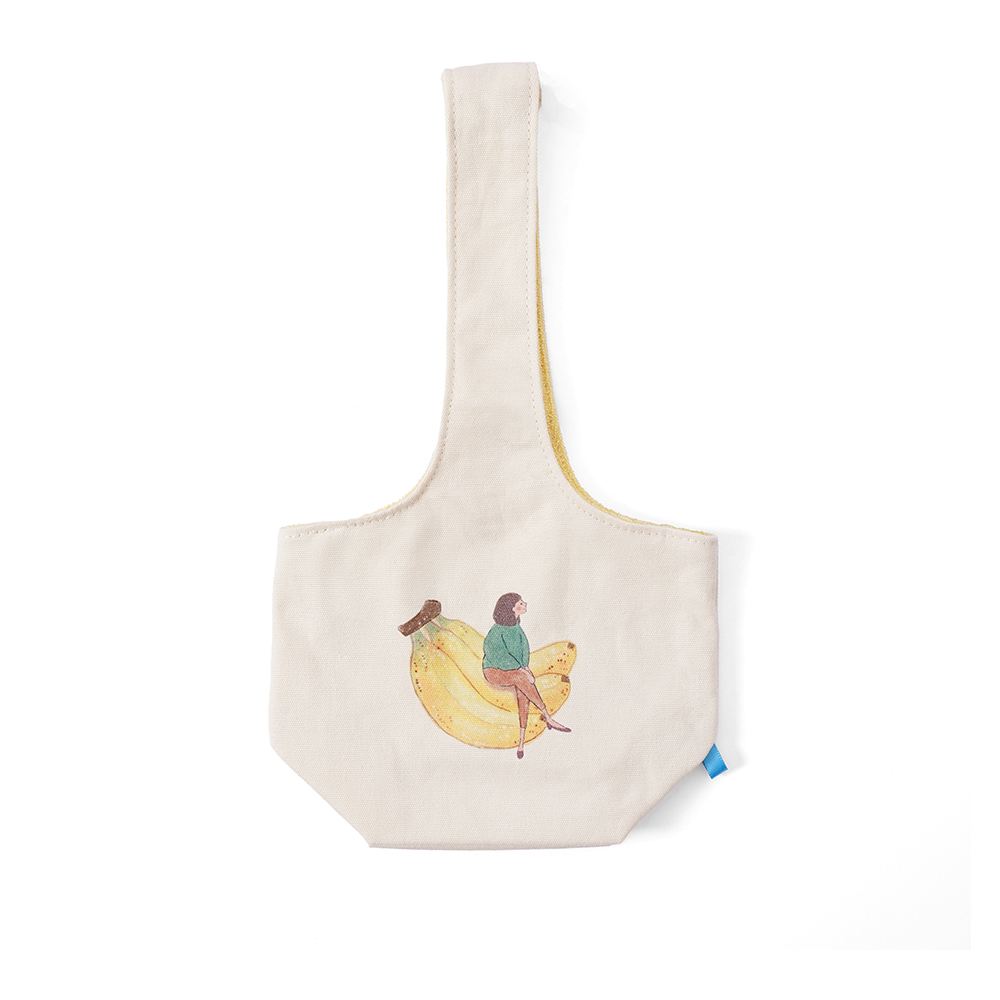 Jean Cultural 知音文創｜帆布印花飲料提袋 女孩香蕉