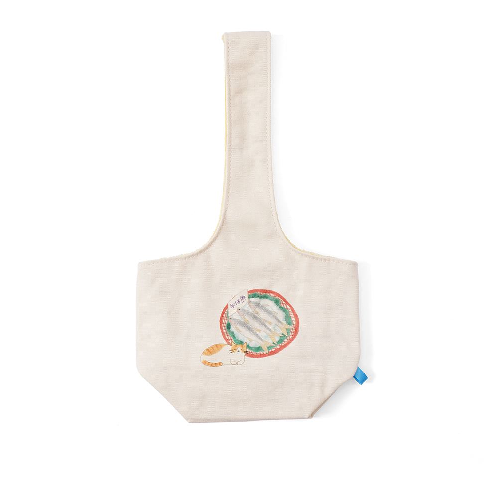 Jean Cultural 知音文創｜帆布印花飲料提袋 貓咪魚