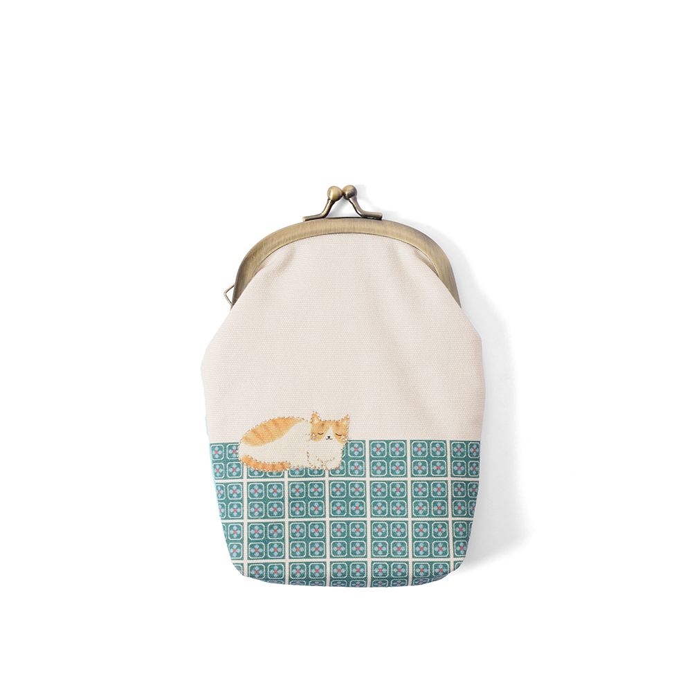 Jean Cultural 知音文創｜電繡口金包零錢包 貓花紋