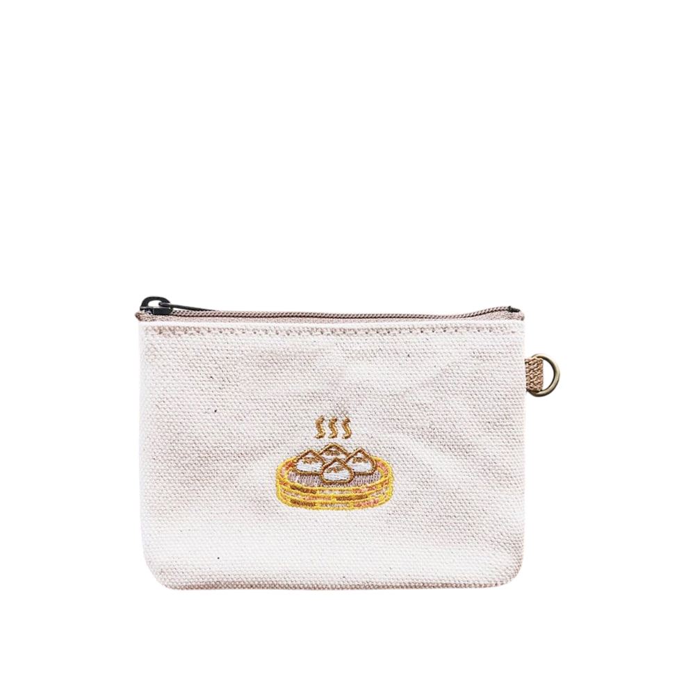 一帆布包 一帆布包｜台灣小食系列 帆布扁形刺繡零錢包 小籠包